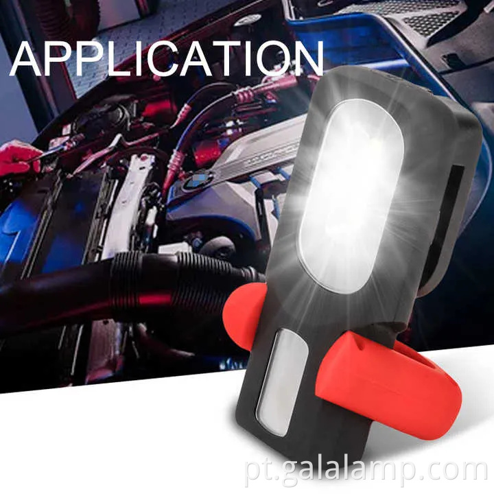 Versátil Luz de trabalho recarregável USB com ímã forte